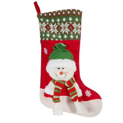 Karácsonyi harisnya SNOW | piros/zöld 50 cm 0