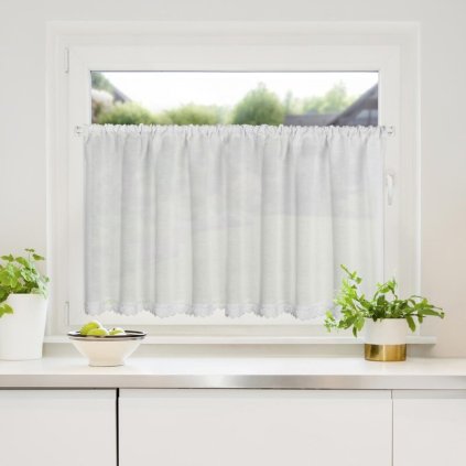 Rövid függöny GUSTO P | fehér 150 x 60 cm 0