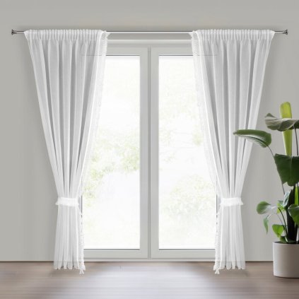 Függöny KIRA 3 P | fehér 140 x 270 cm 0