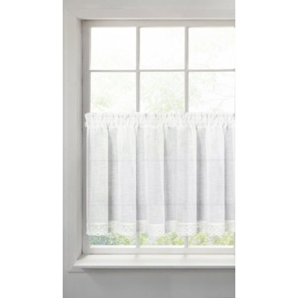 Rövid függöny LISA P | fehér 150 x 60 cm 0