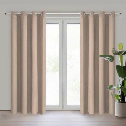 Sötétítő függöny LOGAN K | bézs 135 x 250 cm 0