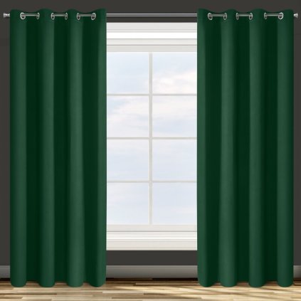 Sötétítő függöny PARISA K | sötétzöld 135 x 250 cm 0