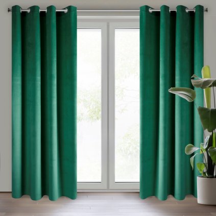 Sötétítő függöny PIERRE K | sötétzöld 140 x 250 cm 0