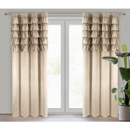 Függöny AURA K | sötét bézs 140 x 250 cm 0