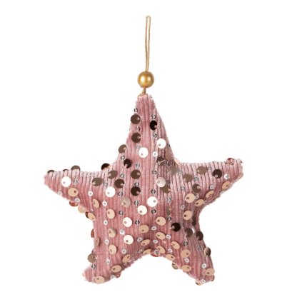 Karácsonyi dekoráció HVIEZDA 320B | rózsaszín 11 x 11 cm 0