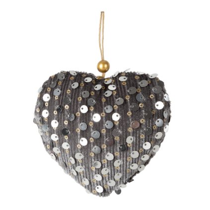 Karácsonyi dekoráció HEART 321C | ezüst 9 x 9 cm 0