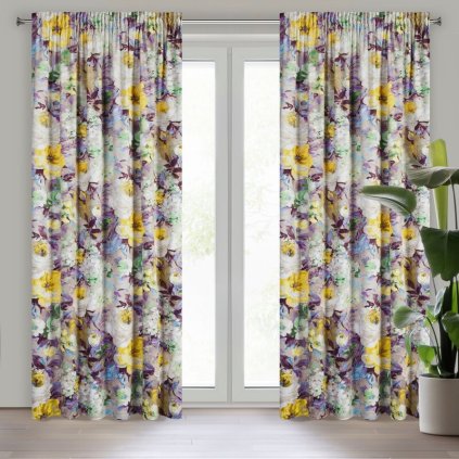 Függöny AMELIE P | bézs/sárga 140 x 270 cm 0