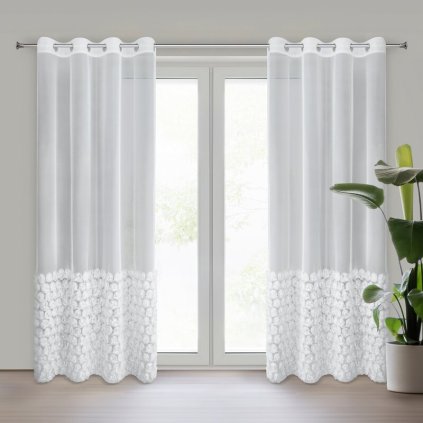 Függönyrózsa 2 K | fehér 140 x 250 cm 0