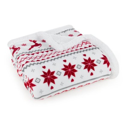 karácsonyi takaró 15 | fehér/piros 150 x 200 cm 0