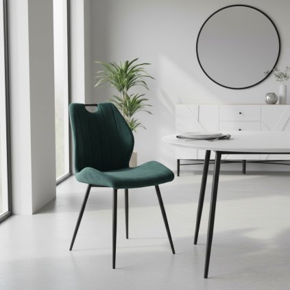 modern-étkezőszék-Arco-bársony-zöld