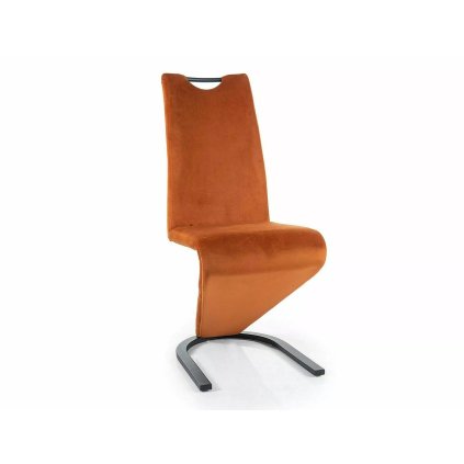 Érdekes étkezőszék H-090 VELVET, fahéjas kivitelben