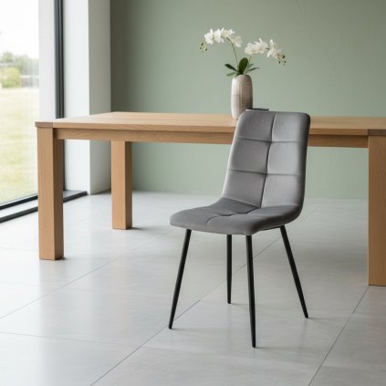 étkezőszék-elefántcsont-bársony-szürke