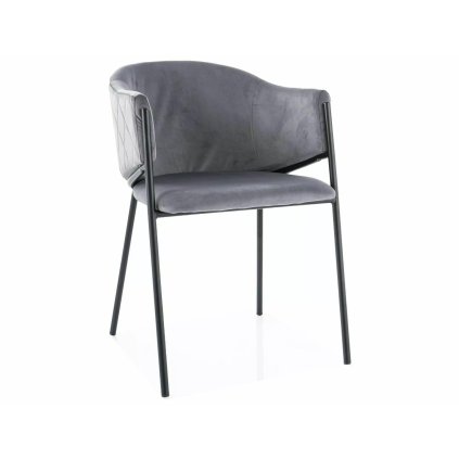 modern szürke étkezőszék BONO VELVET