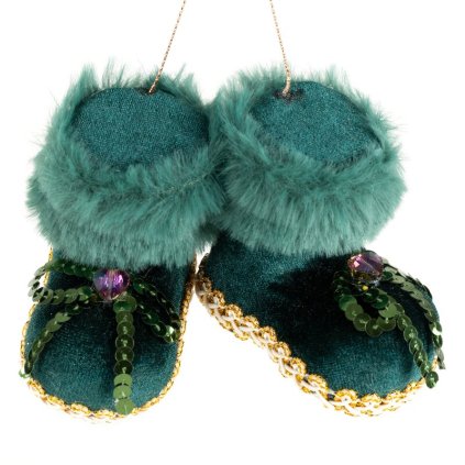 Karácsonyi dekoráció CSIZMA 367 | türkiz 9 x 7 x 7 cm 0