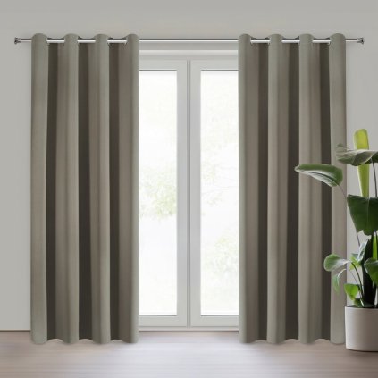 Sötétítő függöny LOGAN K | sötét bézs 135 x 250 cm 0
