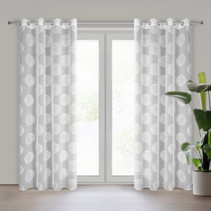 Függöny MILAGROS K | fehér 140 x 250 cm 0