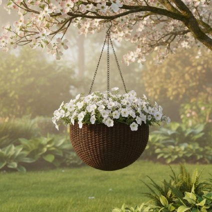 virág-lógó-gömb-barna