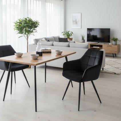 fekete-étkezőszék-liliom-bársony