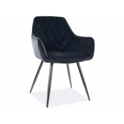 elegáns étkezőszék LINEA VELVET, fekete dizájnban 19