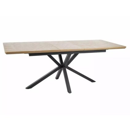 elegáns étkezőasztal LOGAN, modern tölgyfa kivitelben, fekete