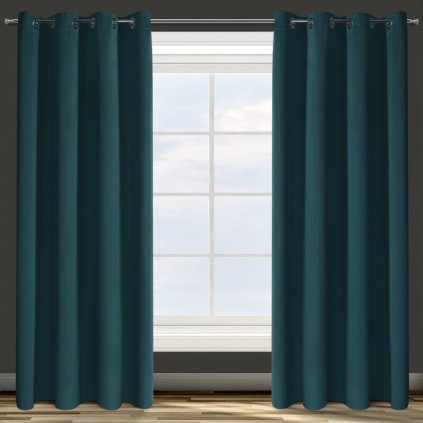 Sötétítő függöny PARISA K | sötét türkiz 135 x 250 cm 0