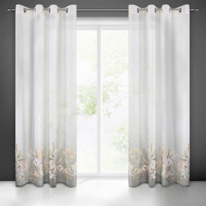 Függöny PAMELA K | fehér/ezüst 140 x 250 cm 0