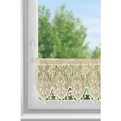 Rövid függöny MOLY P | világos bézs 150 x 30 cm 0
