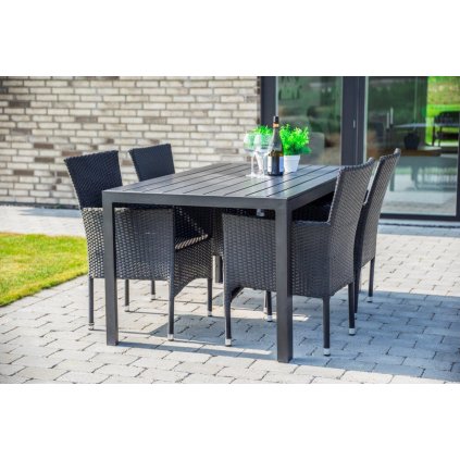 modern kerti rattan fotel VERDE antracit