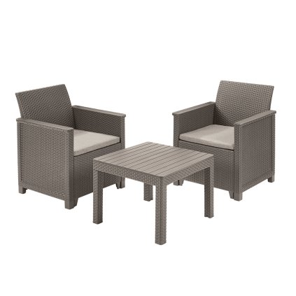 rattan készlet ALODIA erkélyes készlet cappuccino