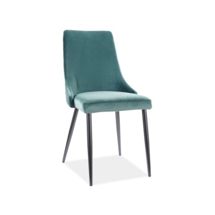 Ízléses és elegáns étkezőszék PIANO B VELVET, zöld kivitelben
