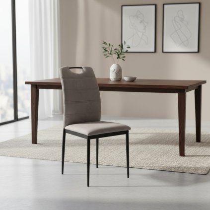 elegáns-étkezőszék-rip-bársony-szürke