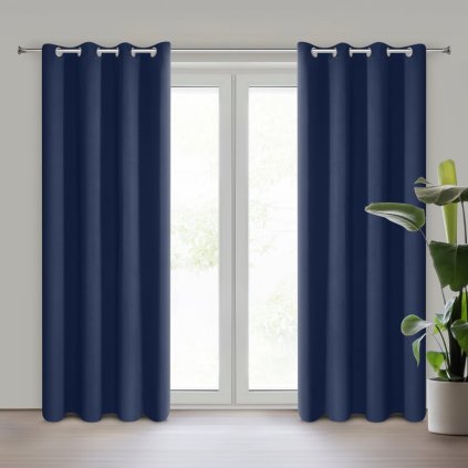 Sötétítő függöny LOGAN K | sötétkék 135 x 250 cm 0