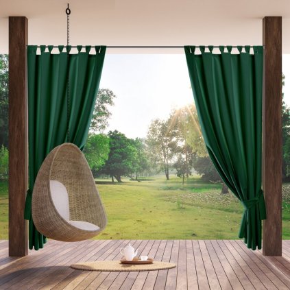Teraszfüggöny GARDEN PU | sötétzöld 155 x 260 cm 0