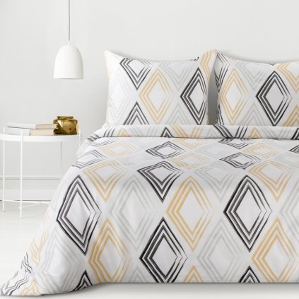 Francia ágynemű TAVASZ 35 | fehér/fekete 220 x 200 cm 0