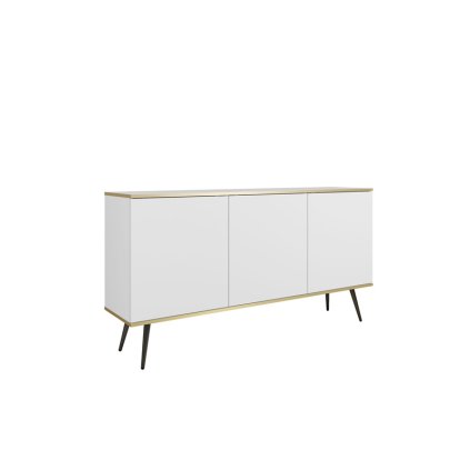 Bijou komód k160 fehér fekete lábak modern
