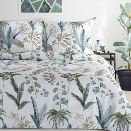 Franciaágyhuzat SPRING 52 | fehér/zöld 160 x 200 cm 0