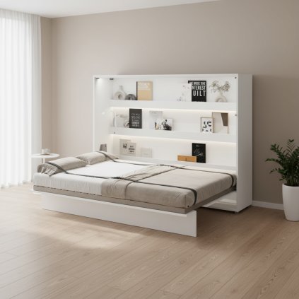 nagyszerű összecsukható ágy, Bed Concept, fehér kivitelben