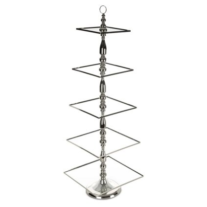 Díszpolc ELZA 01 | ezüst 40 x 40 x 123 cm 0