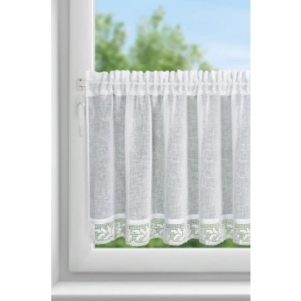 Rövid függöny LARI P | fehér 150 x 60 cm 0