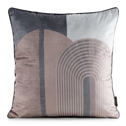 Párnahuzat VELVET 163 | bézs/barna 45 x 45 cm 0