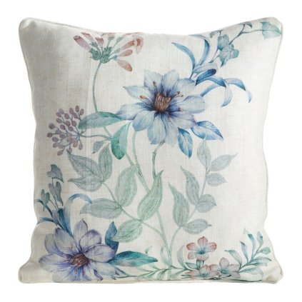 Párnahuzat LEN 42 | natúr/kék 45 x 45 cm 0