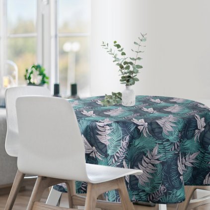 Kerti kerek terítő GARDEN 12E | sötétkék/türkiz 150 cm 0