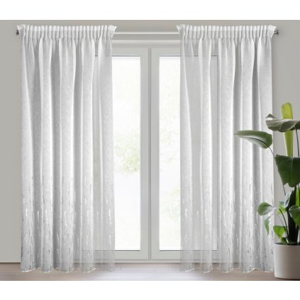 Függöny LINZI P | fehér/ezüst 140 x 270 cm 0