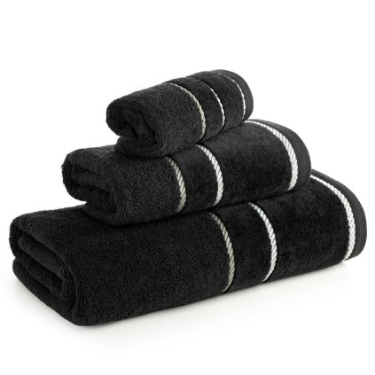 Törölköző NEL | fekete 70 x 140 cm 0