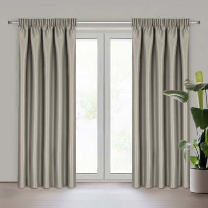 Sötétítő függöny SELINA T | sötét bézs 140 x 270 cm 0