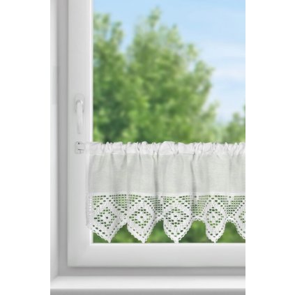 Rövid függöny ISAAC P | fehér 150 x 30 cm 0