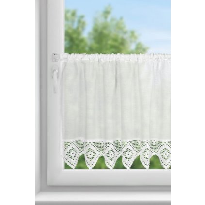 Rövid függöny ISAAC P | fehér 150 x 60 cm 0