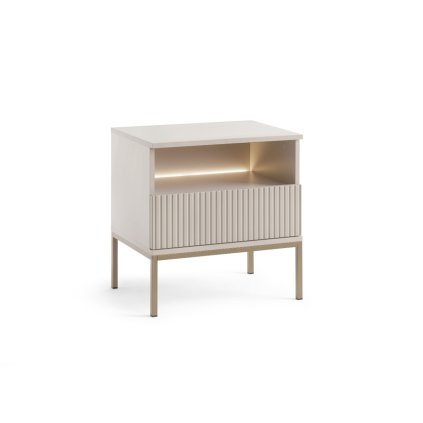 INTENSO kasmír éjjeliszekrény modern LED-del