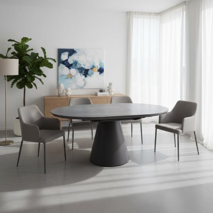 csodálatos-kihúzható-étkezőasztal-angel-II-matt fekete