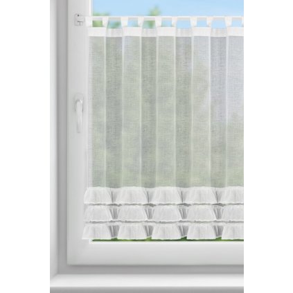 Rövid függöny LILIAN 3 PU | fehér 150 x 90 cm 0